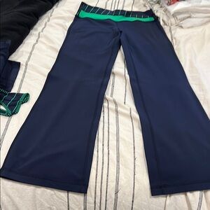 lululemon athletica Blue and Green Flare Pants